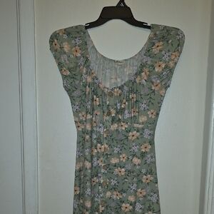 Derek Heart Green Floral Maxi Dress